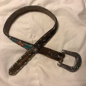 Girls western beaded belt size 24